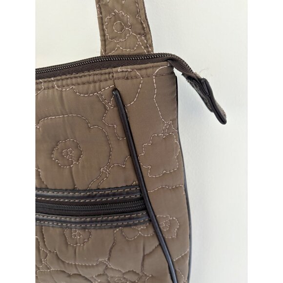 Thirty-One‎ Brown Quilted Crossbody Bag W Adjustable Strap & Front Zipper Pocket - Picture 4 of 16